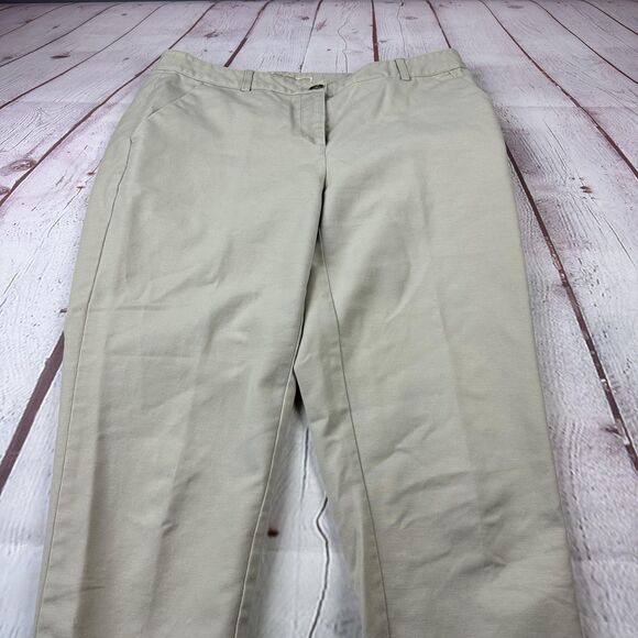 Michael Kors Pants Womens 6 Beige Khaki Stretch Chino Ankle Straight Casual - Picture 3 of 11
